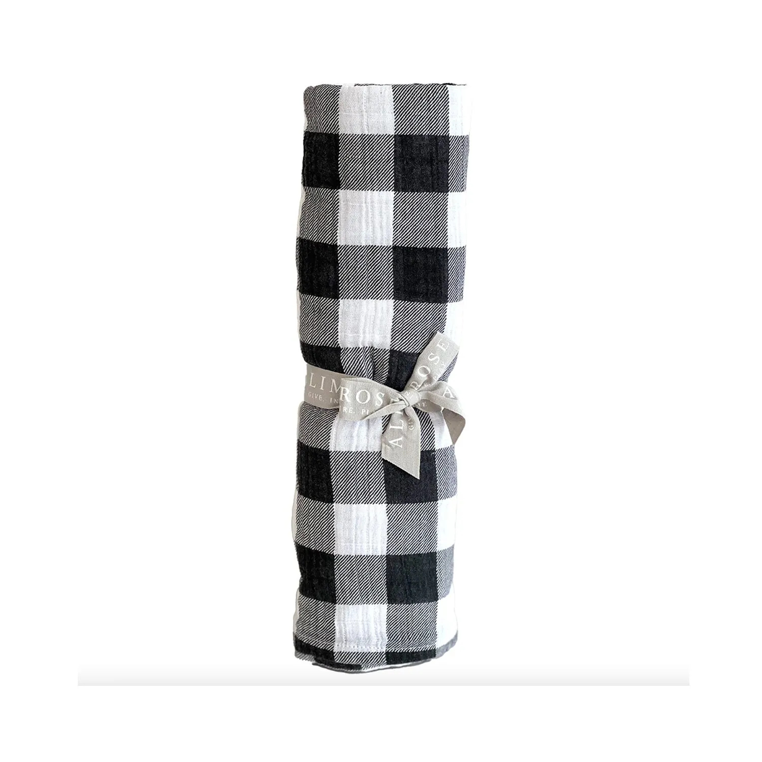 Swaddle Muslin - Black Check