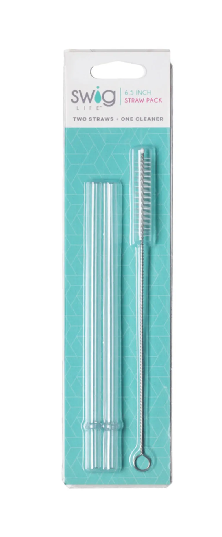 Swig Reusable 3 Pc Straw Packs (2 straws 1 brush)