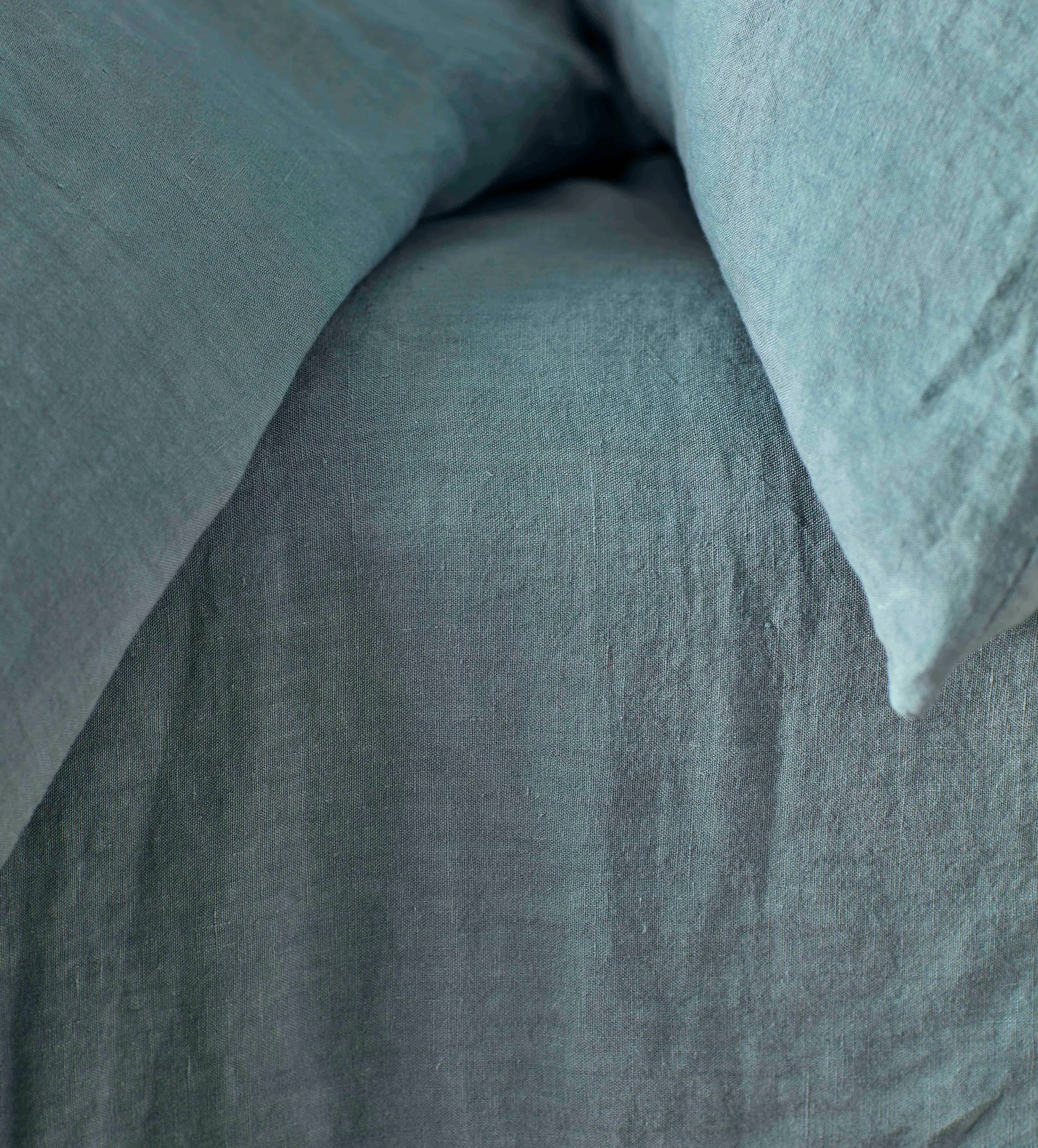 Teal 100% Linen Fitted Sheet