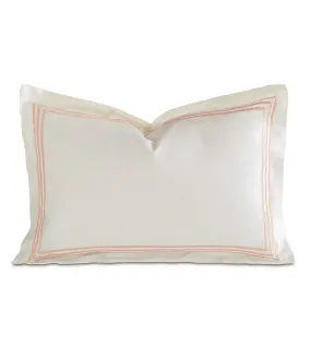 Tessa Ivory Boudoir Pillow Cover 12x18 in Blush