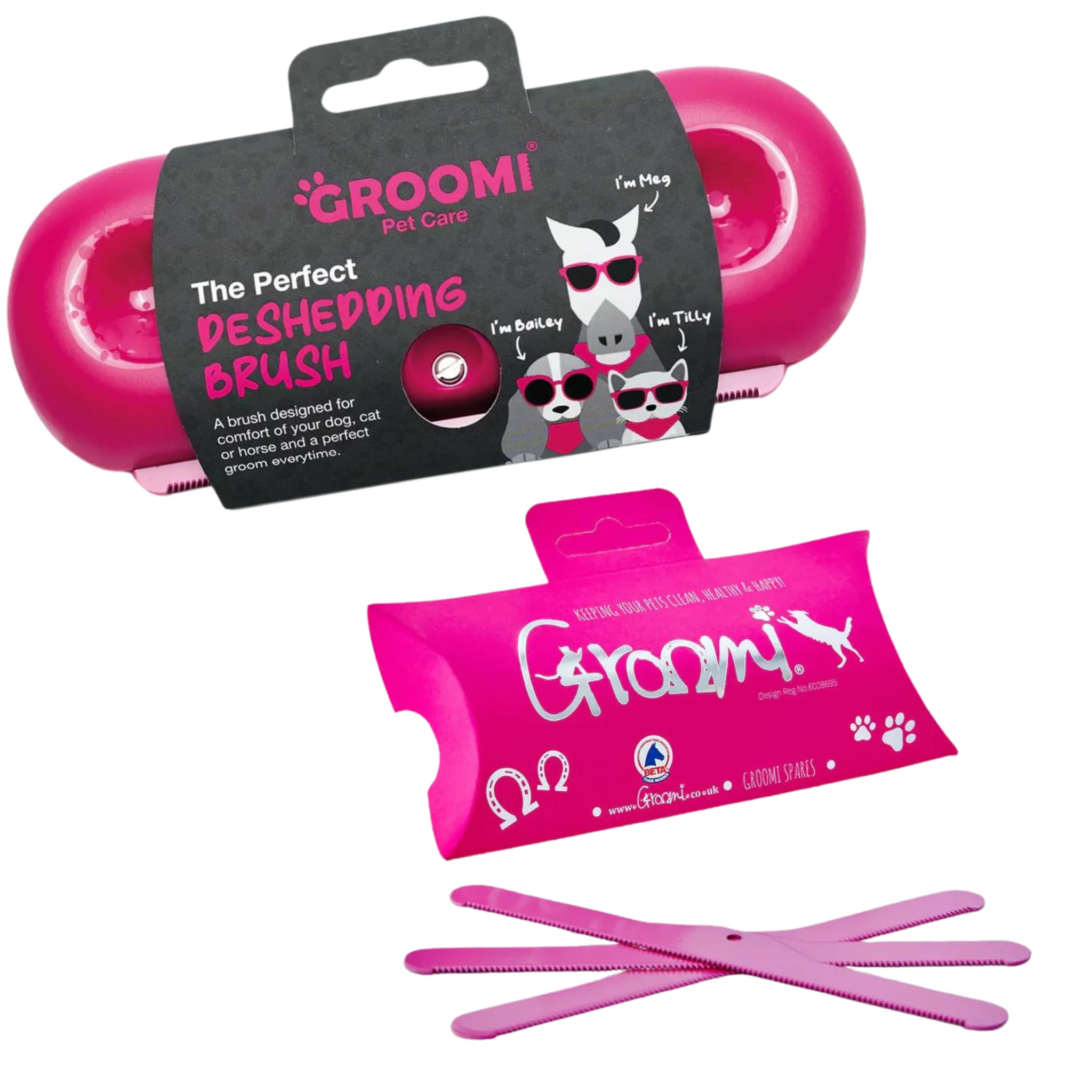 The Groomi Deshedding Tool 2.0, New & Improved Deshedding Brush For Dogs, Cats & Horses