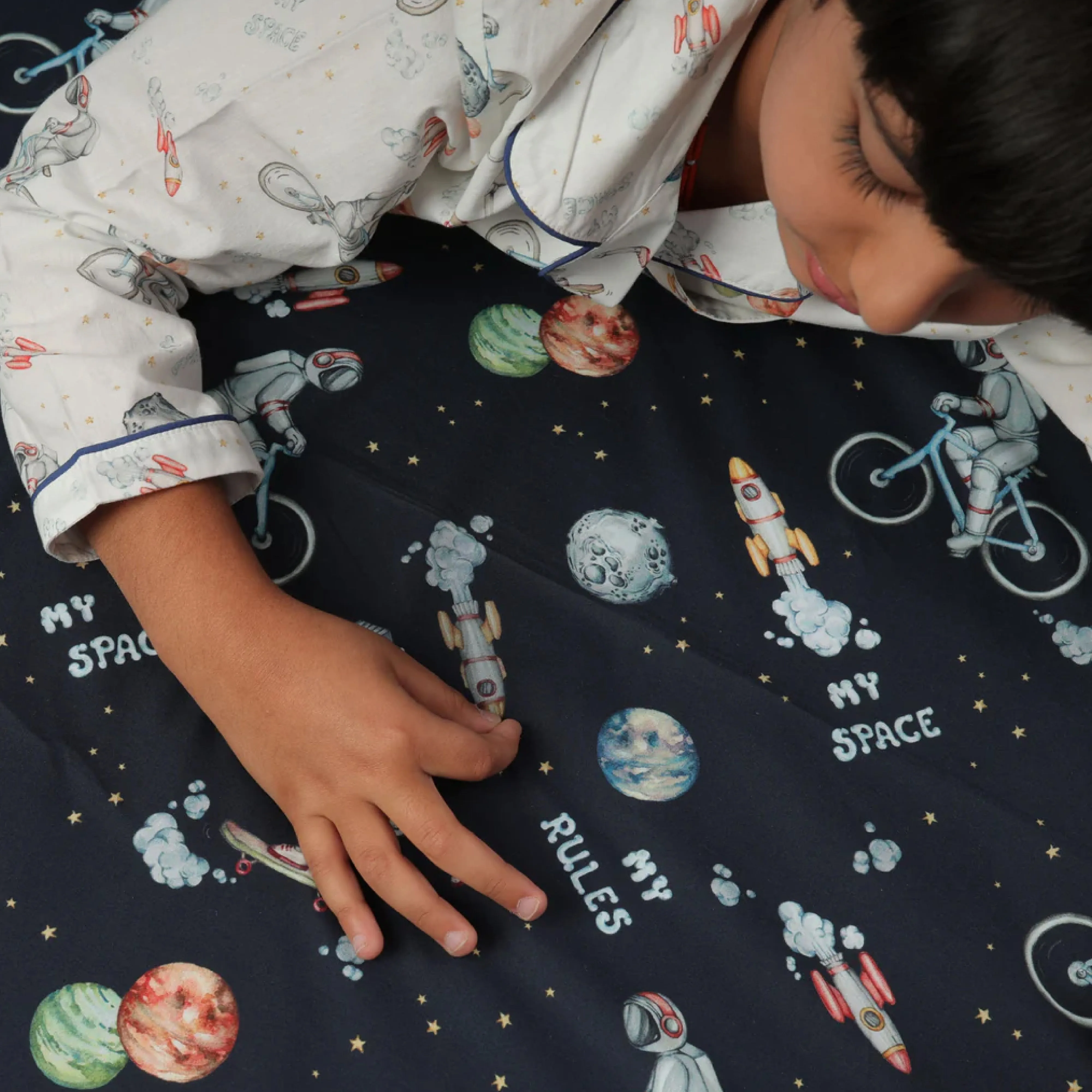 To The Moon And Back Bed Sheet