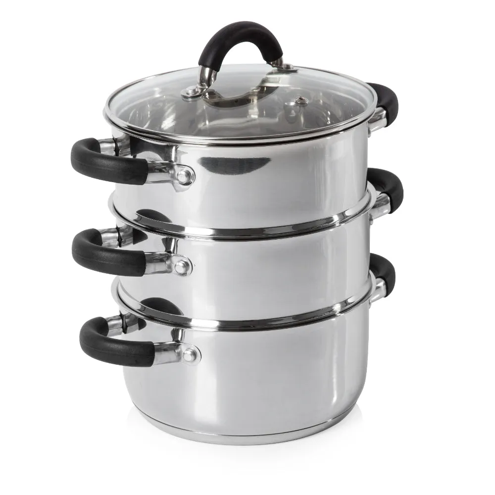 Tower Steamer 3 Tier 18cm  - Steel