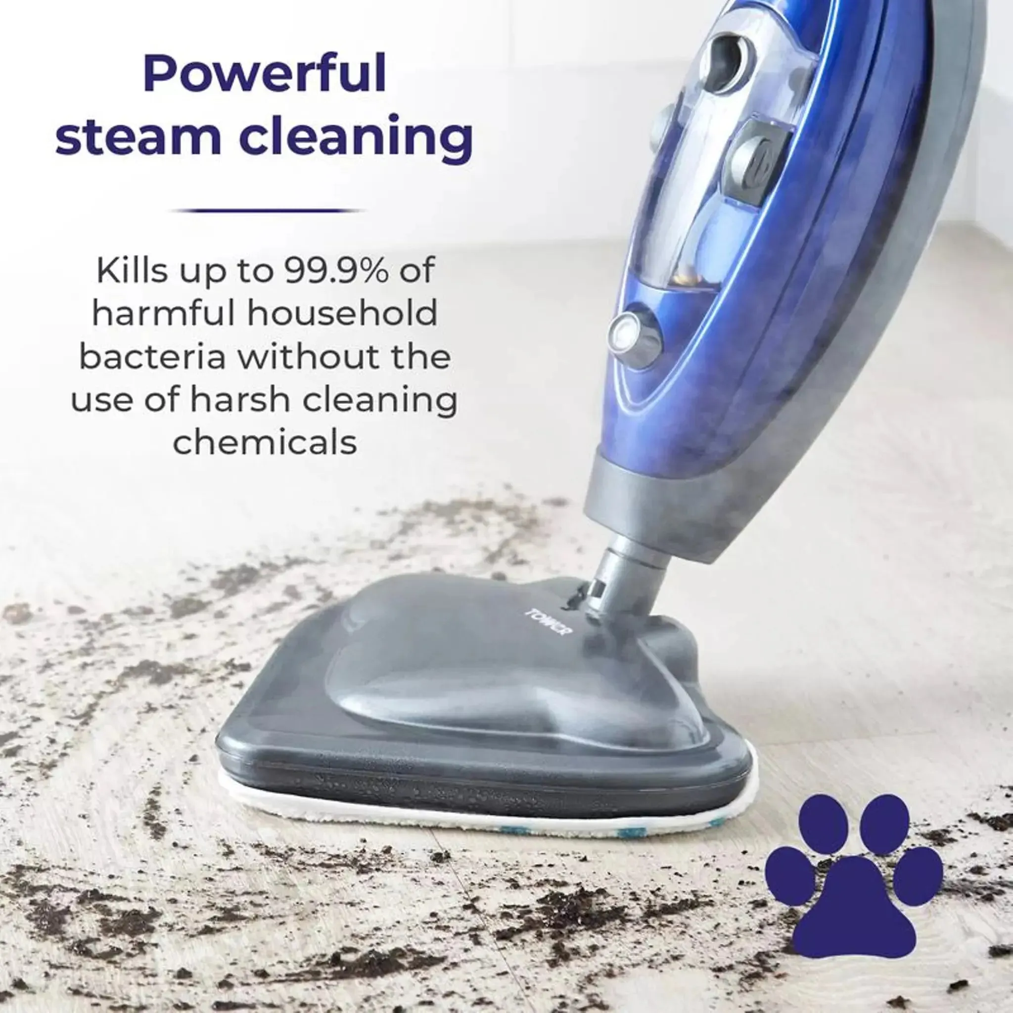 Tower T534000 stick vacuum/electric broom 2-in-1 stick vacuum AC Dry Bagless 1300 W Blue