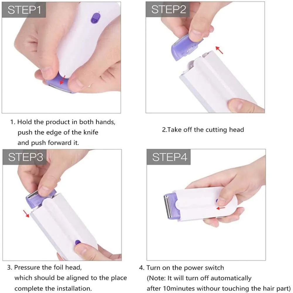 USB Rechargeable Epilator Laser Hair Remover for Face and Body