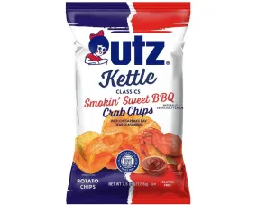 Utz Kettle Classics Mashup "Smokin' Sweet BBQ Crab Chips" Potato Chips Bags