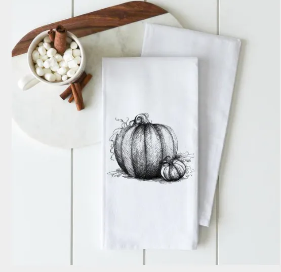 Various Fall Tea Towels | Custom