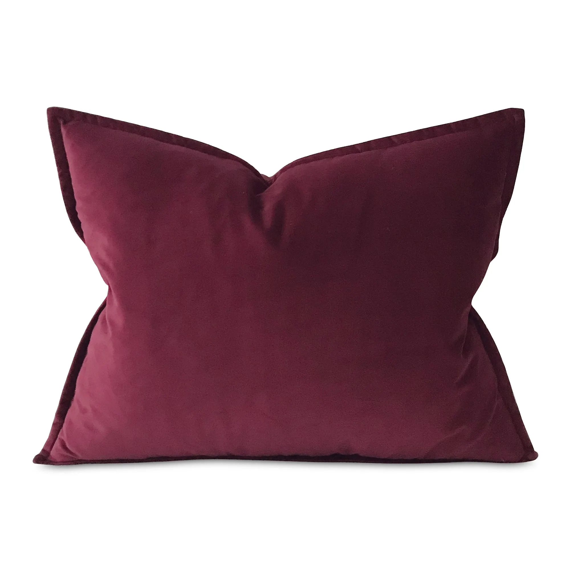 Velvet Standard Sham 20x27 in Burgundy