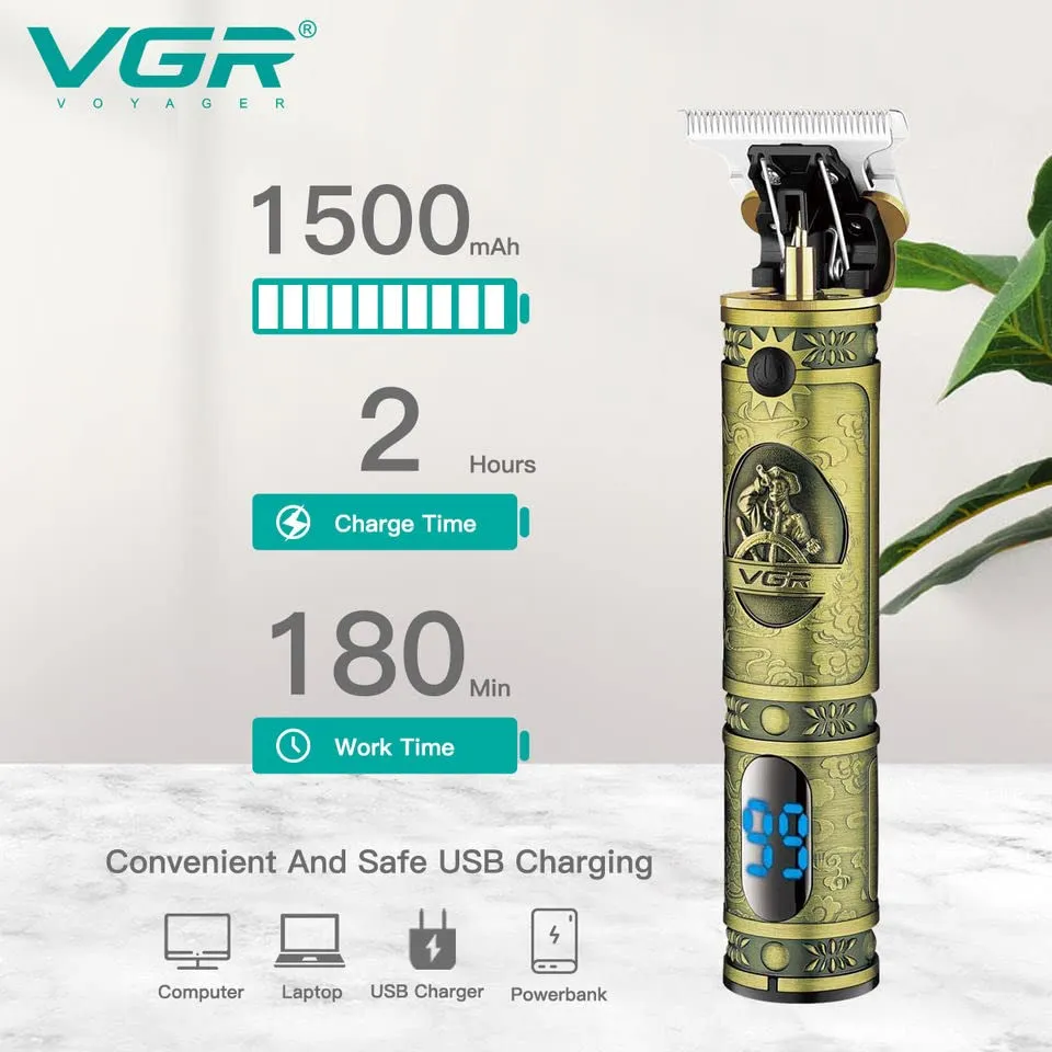 VGR V-228 Professional Hair Trimmer with LED Display