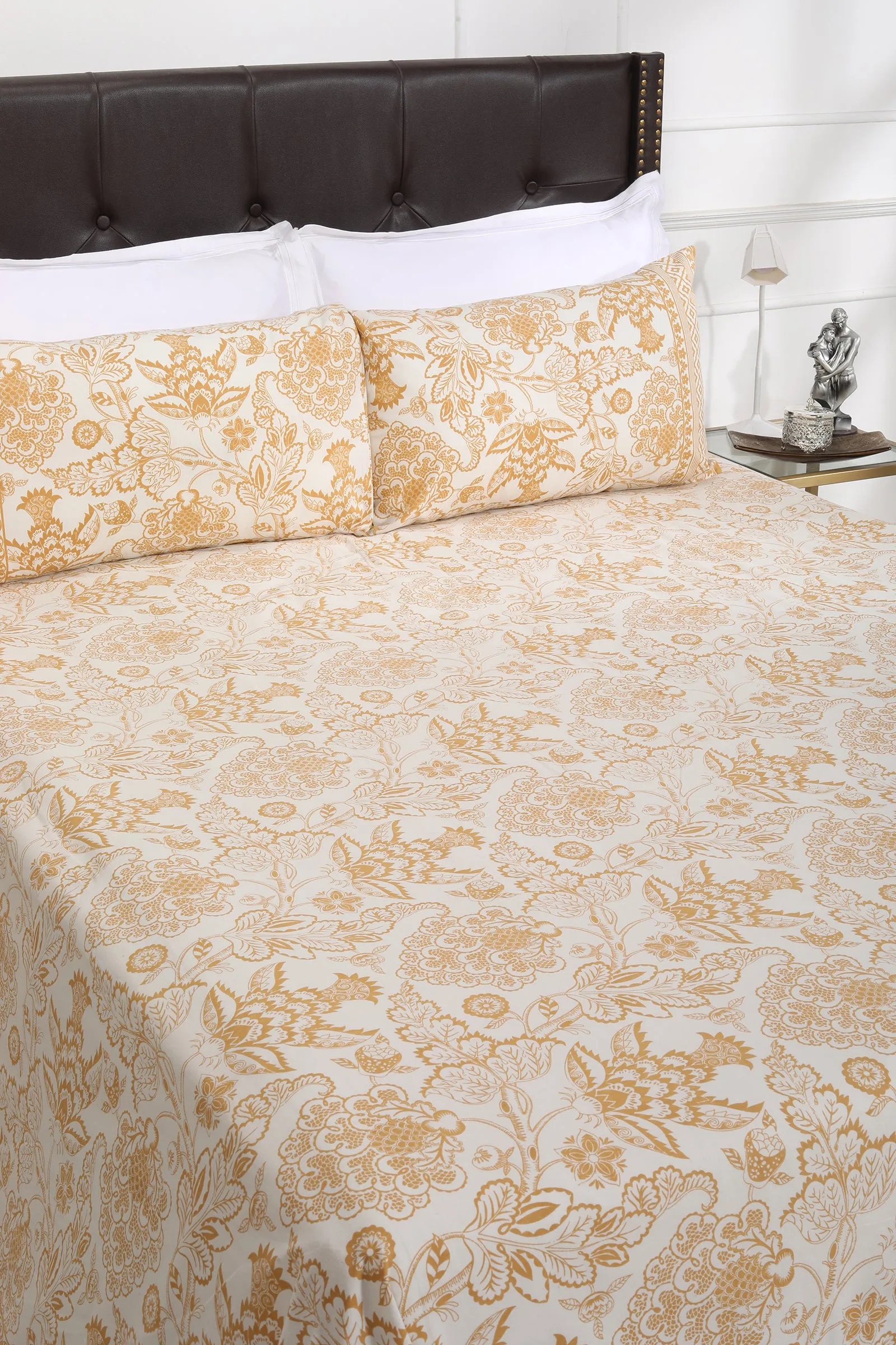 Vintage Orchid Cotton Bedsheet