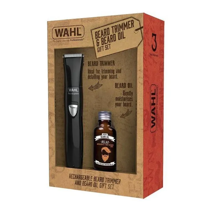 WAHL Beard Trimmer & Beard Oil Gift Set (9865-805)