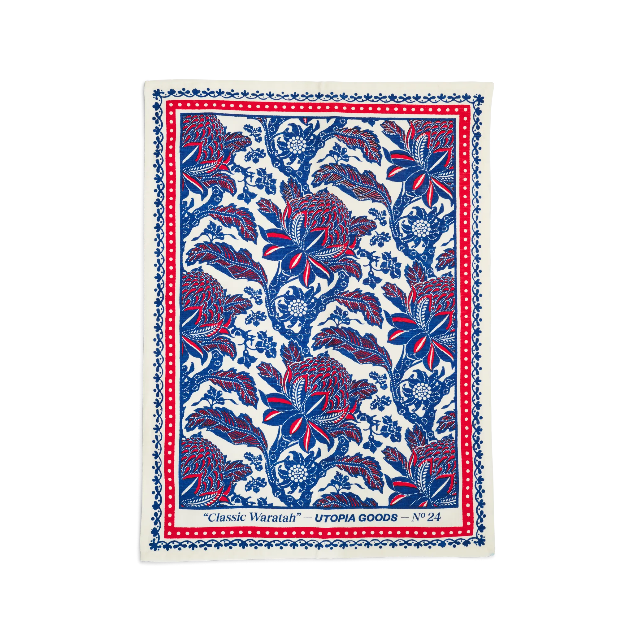 Waratah Red and Blue Teatowel No. 24