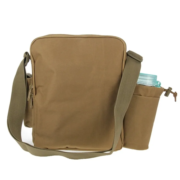 Waterproof High Density Strong Nylon Fabric Shoulder Bag with Kettle Bag(Brown Yellow)