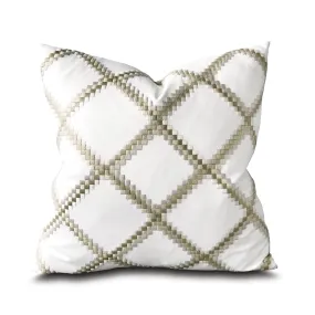 White Basketweave Throw Pillow Cover 22x22