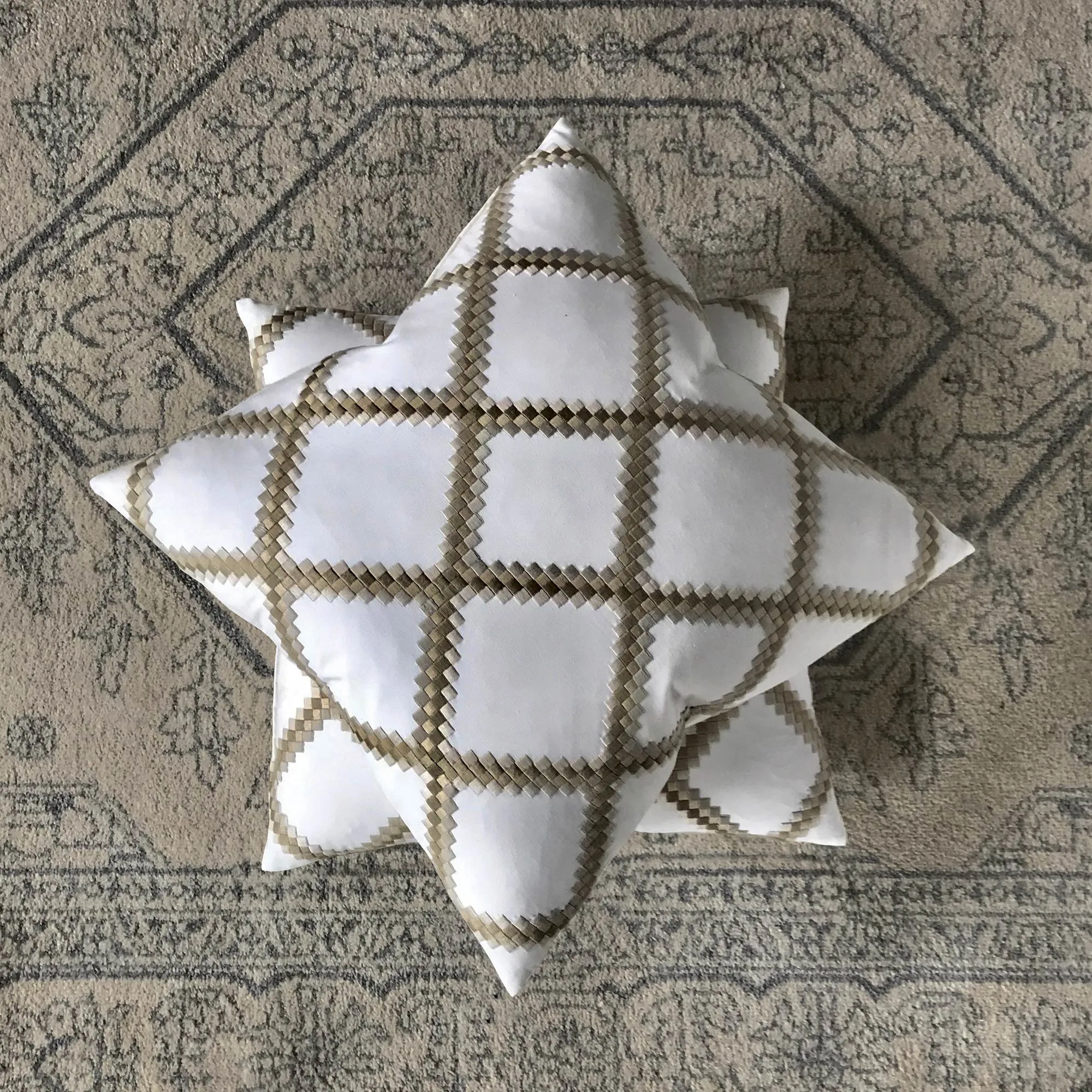 White Basketweave Throw Pillow Cover 22x22