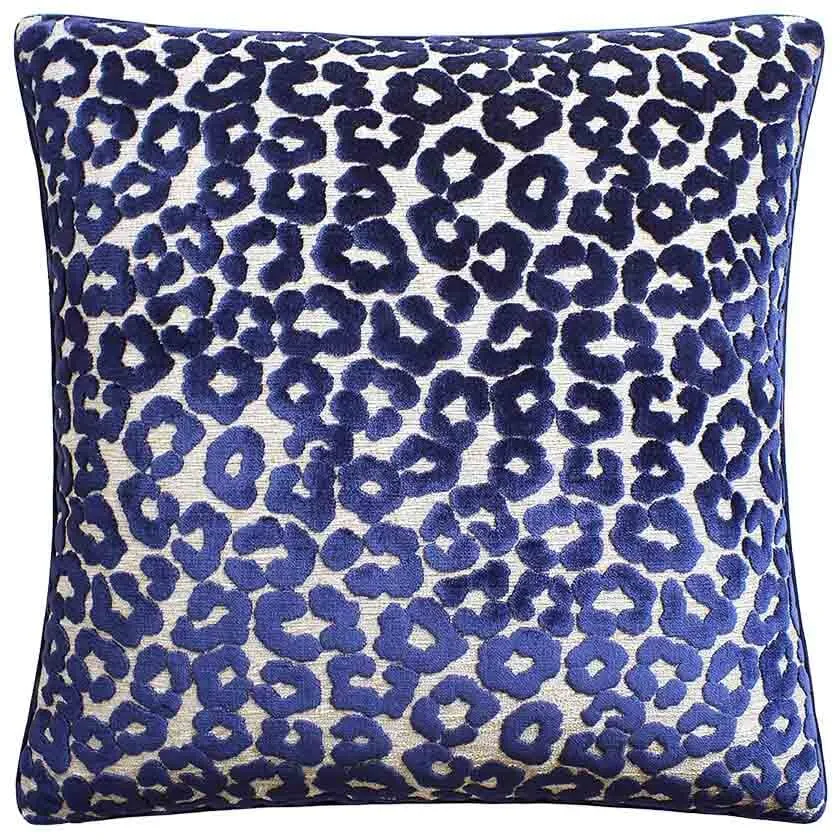 Wild Cat Navy Decorative Pillow Ryan Studio