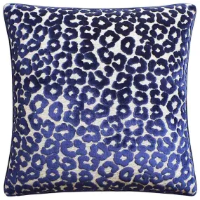 Wild Cat Navy Decorative Pillow Ryan Studio