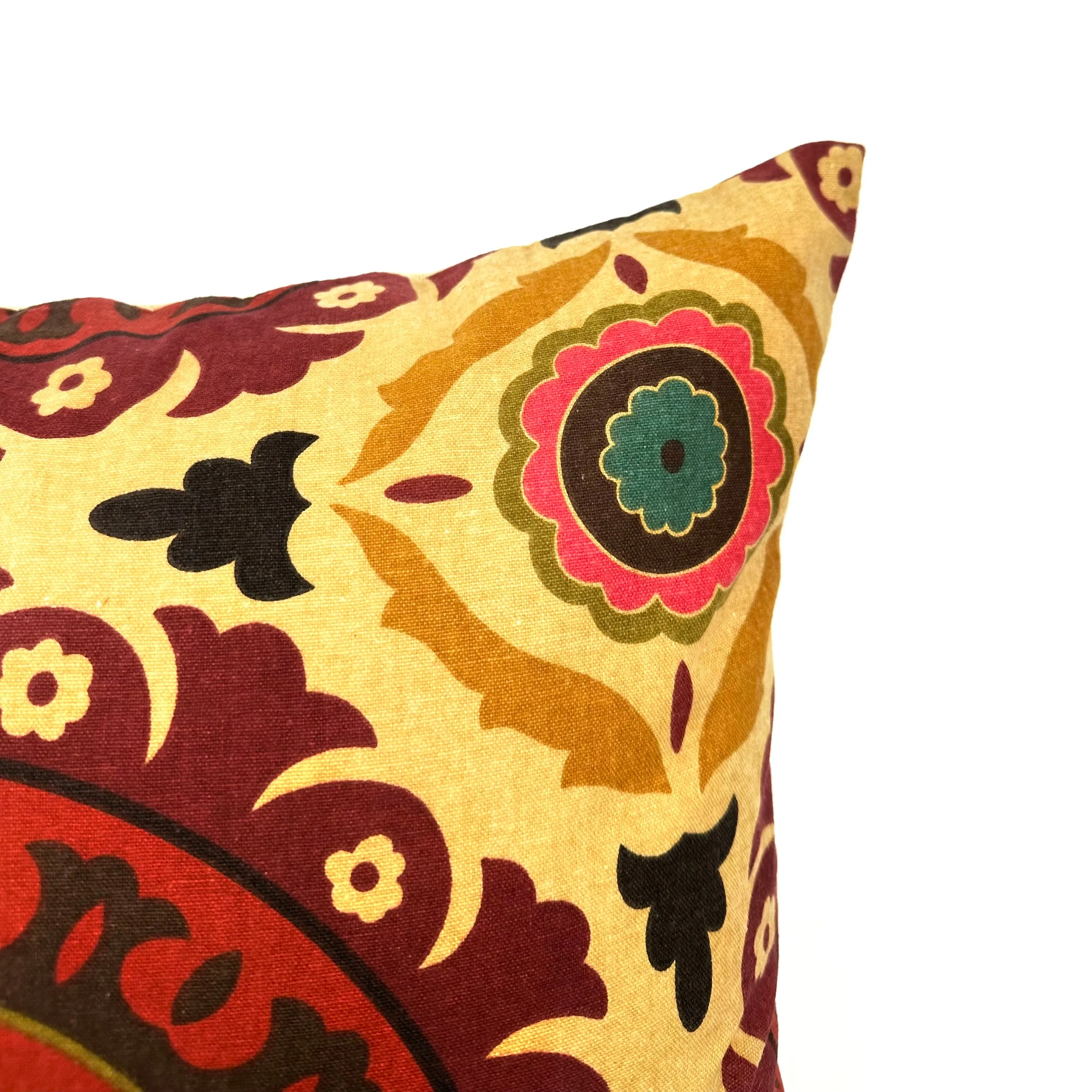 Yellow Moroccan Cotton Throw Pillow Cover 20x20