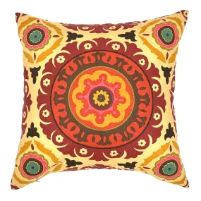 Yellow Moroccan Cotton Throw Pillow Cover 20x20