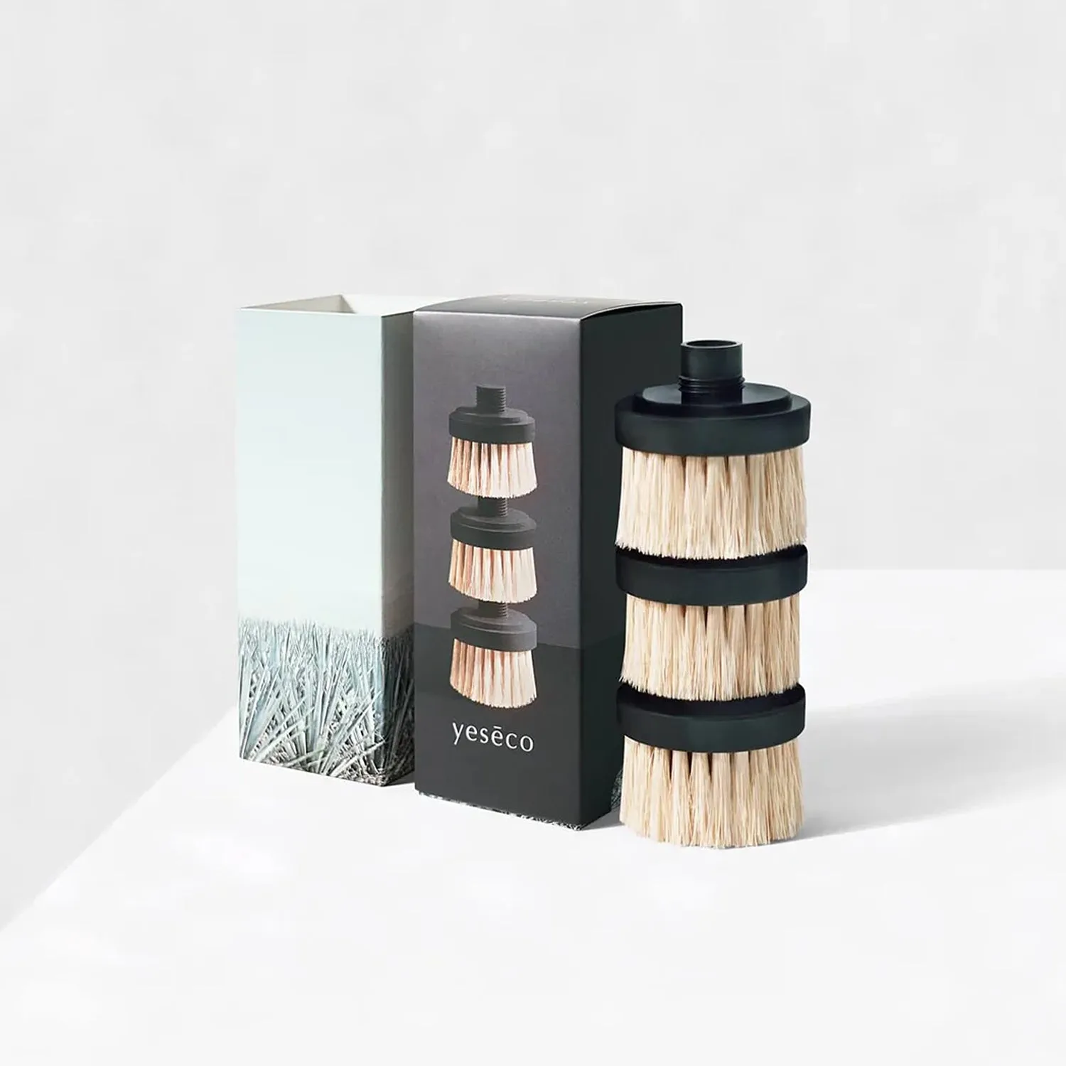 yeseco | replacement brush head | set of 3 | black