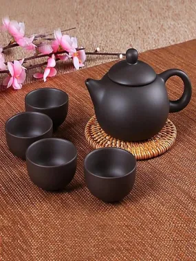 Yixing Kettle Set With 4 Cups